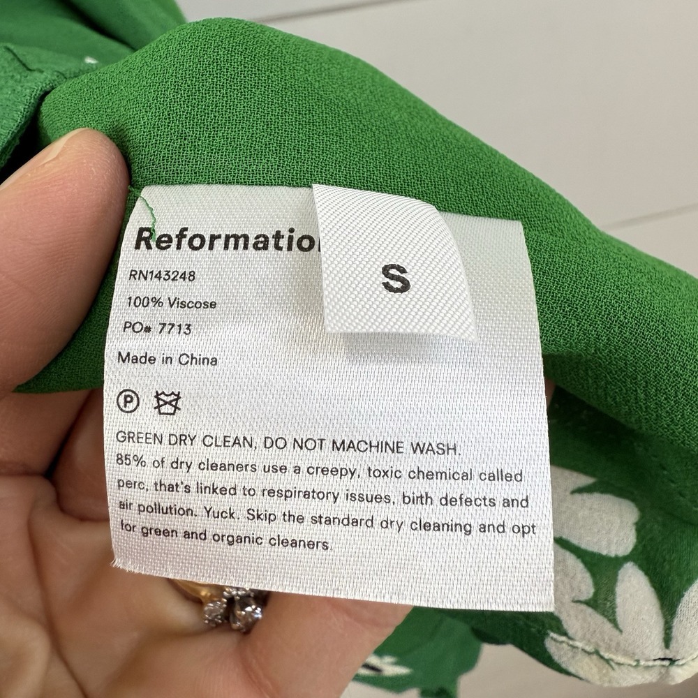 Reformation Green Floral Mini Dress - Picture 8 of 13
